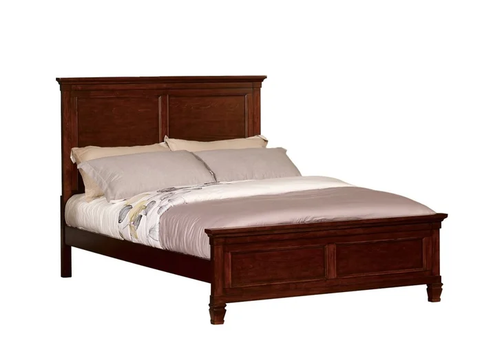 New Classic Furniture Tamarack Queen Bed in Brown Cherry