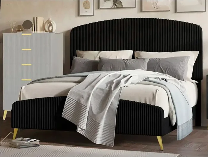 New Classic Kailani King Panel Bed in Black