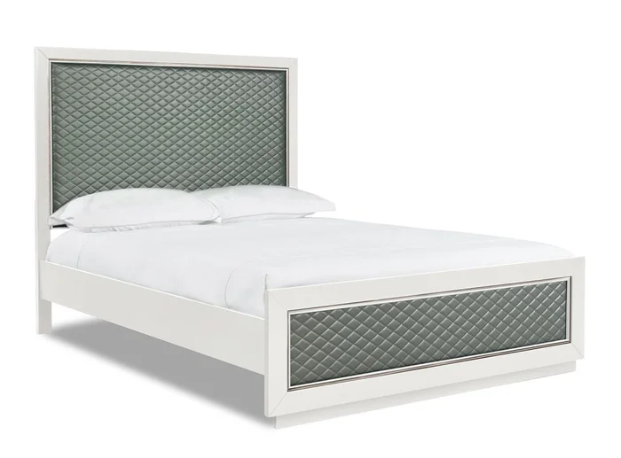 New Classic Luxor King Panel Bed in White