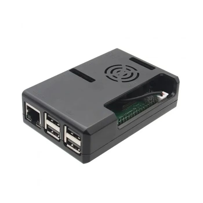 New High Quality Black ABS Case for Raspberry Pi 3/3+ with Cooling FAN Vent