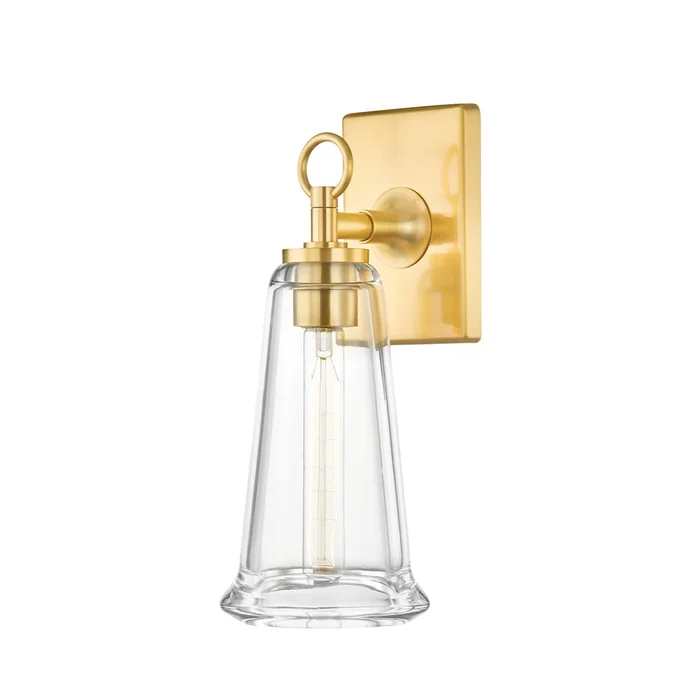 Newfield One Light Wall Sconce in Aged Brass (70|1150-AGB)