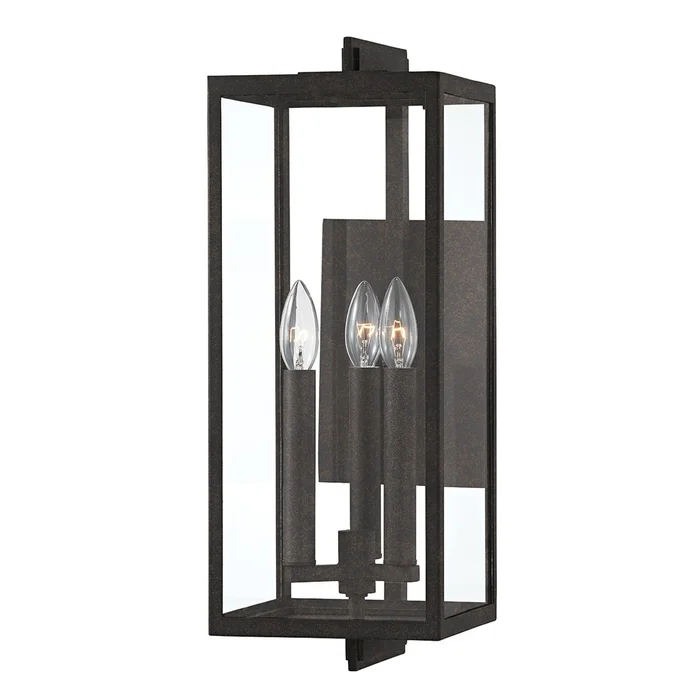 Nico Three Light Outdoor Wall Sconce in French Iron (67|B5513-FRN)