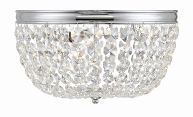 Nola Three Light Flush Mount in Polished Chrome (60|NOL-314-CH-CL-MWP)