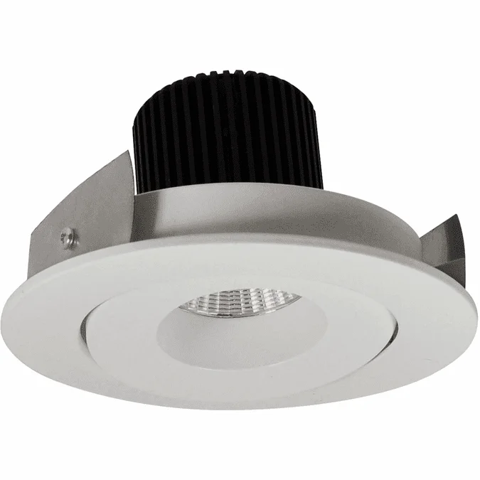 Nora NIO-4RGXWW Iolite Modern White LED 4″ Round Adjustable Gimbal Down Lighting Insert