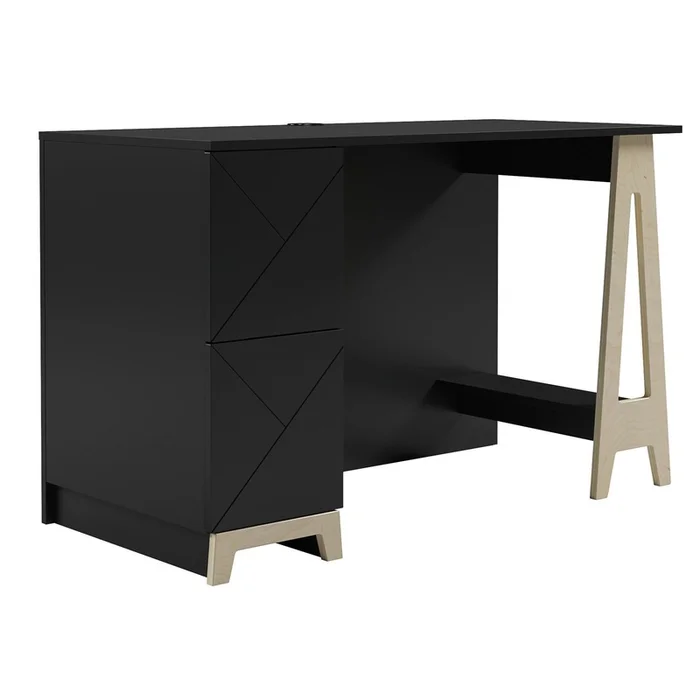Nordika Atypik 2-Drawer Desk – Black | Bureau Atypik Nordika 2tiroirs – noir | D08H5671