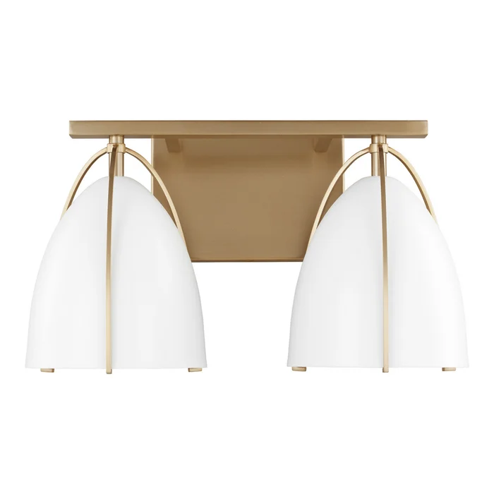 Norman Two Light Wall / Bath in Satin Brass (454|4451802-848)