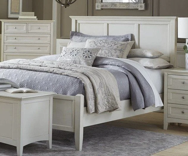 Northlake King Panel Bed in White Linen NRLWT5130