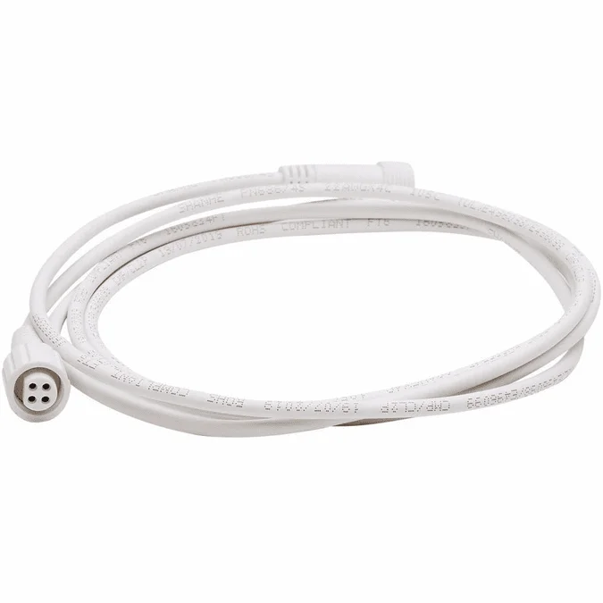 Nuvo 80/864 Contemporary White 6 Foot 4-Pin Remote Driver Extension Cable