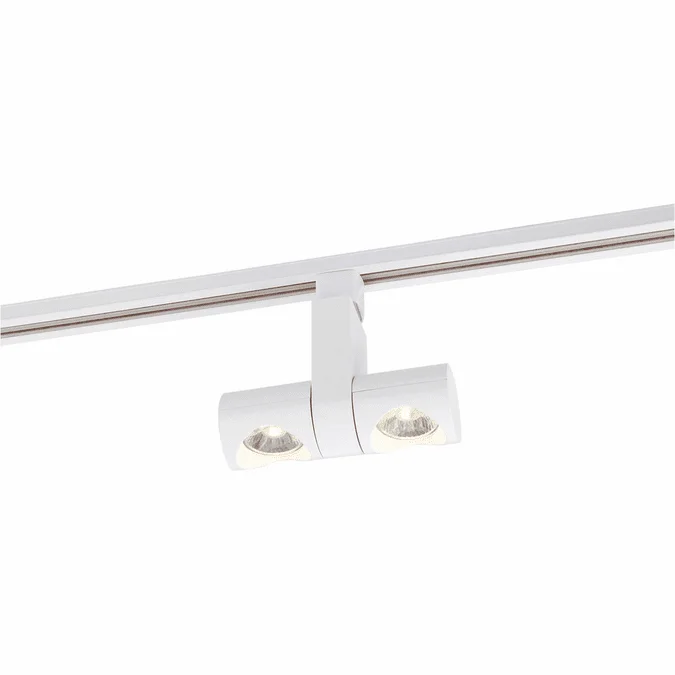 Nuvo TH483 Pipe Modern White LED 36 Degree Dual Home Track Lighting