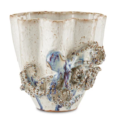 Octopus Collection Vase in Cream/Reactive Blue (142|1200-0542)
