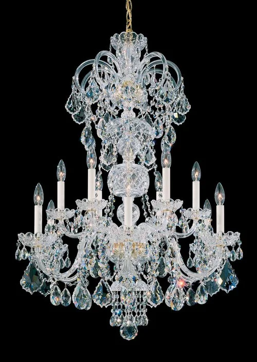 Olde World 12 Light 120V Chandelier in Aurelia with Heritage Handcut Crystal (168|6813-211H)