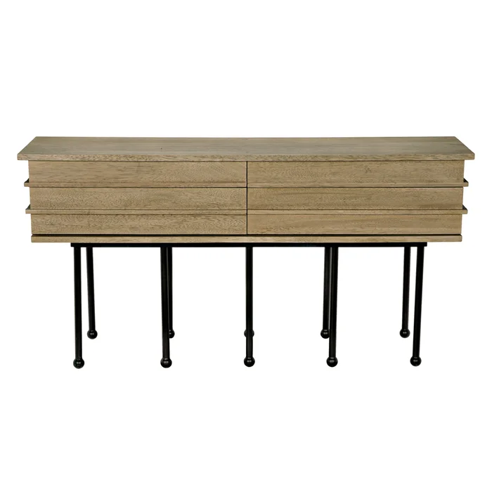 oliver console, washed walnut