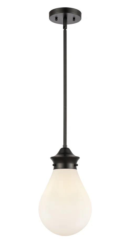 One Light Mini Pendant in Matte Black (405|414-1S-BK-G4141-8)