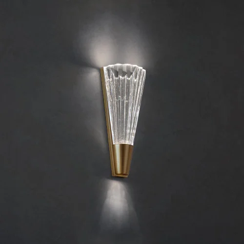 Origami 14IN LED 3000K/3500K/4000K 120V/277V Wall Sconce in Aged Brass with Heritage Handcut Cryst (168|S7214-700H)