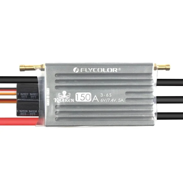 Original FLYCOLOR Kraken 3-6S 150A Waterproof Brushless ESC Speed Controller BEC 6V/7.4V For RC Racing Boat