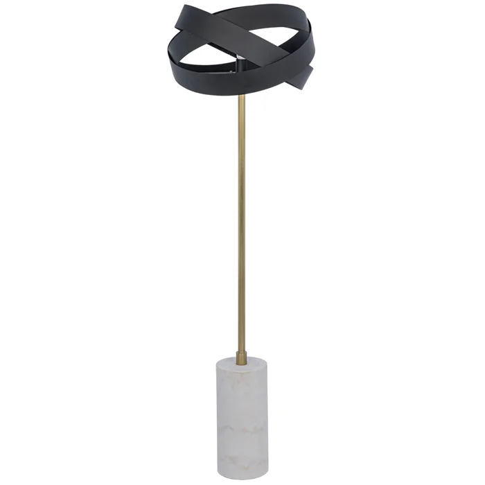 orion floor lamp, black steel