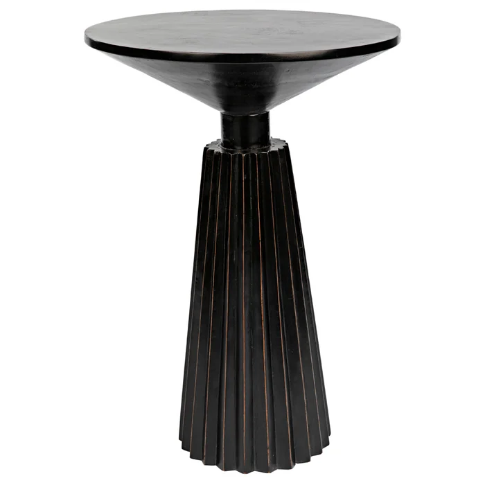 orson side table, hand rubbed black