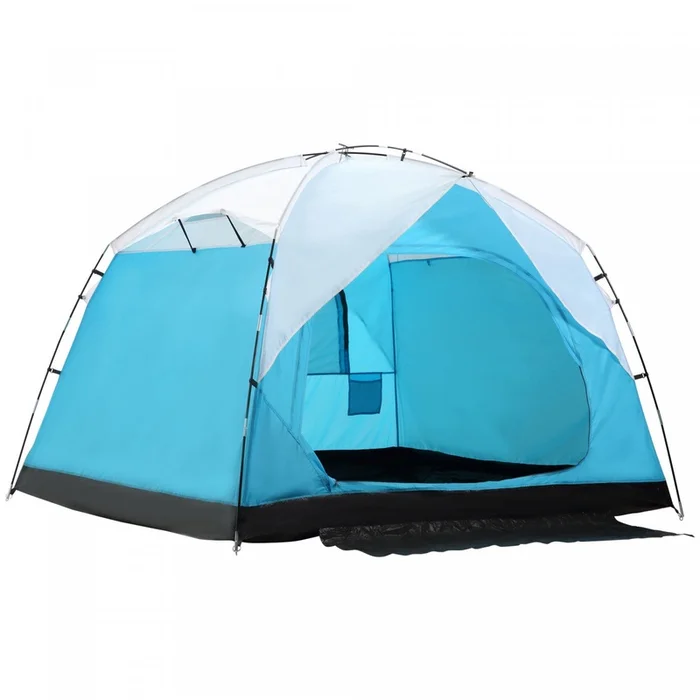 Outsunny 4 Person Camping Tent With Door Windows Backpacking Tent For Family Hiking Travel Hunting P|Outsunny Tente De Camping 4 Personnes Avec Portes Fenetres Tente De Randonnee Pour Famille Randonnee