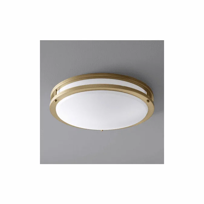 Oxygen 3-619-40 Oracle Modern Aged Brass LED 18″ Flush Mount Lighting Fixture