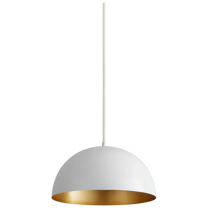 Oxygen Lucci 16″ 1-LT LED Pendant – White/Industrial Brass – 3-20-650
