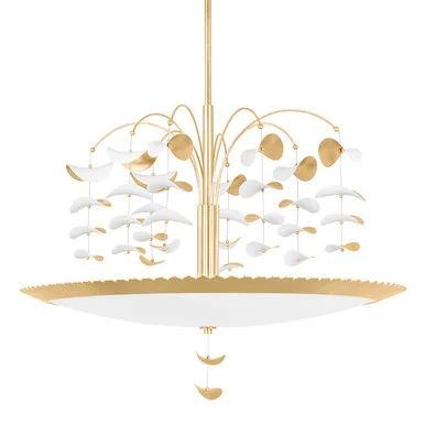 Paavo Eight Light Chandelier in Gold Leaf/Soft White Combo (70|KBS1747808-GL/SWH)