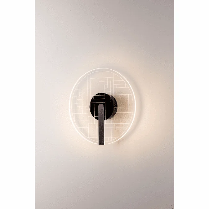 PageOne PW030051-SDG/CL Circuit Modern Satin Dark-Gray / Clear LED Wall Light Fixture