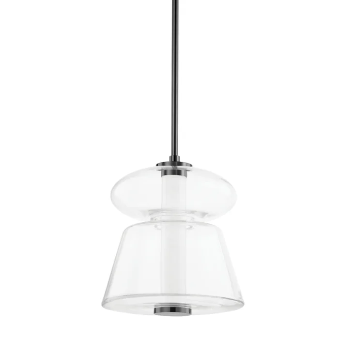 Palermo 1-Light Pendant in Black Nickel 13L x 13W x 14.75H