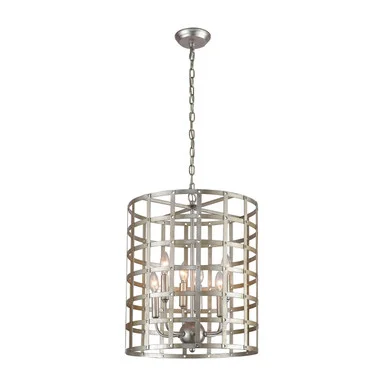 Panjandrum Four Light Chandelier in Silver Leaf (45|D4126)