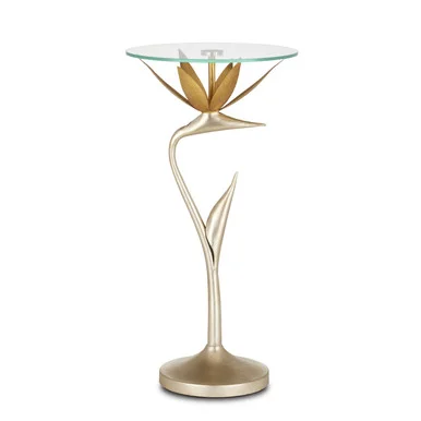 Paradiso Collection Accent Table in Contemporary Silver Leaf/Contemporary Gold Leaf (142|4000-0147)
