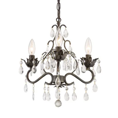 Paris Market Three Light Mini Chandelier in English Bronze (60|4534-EB-CL-S)