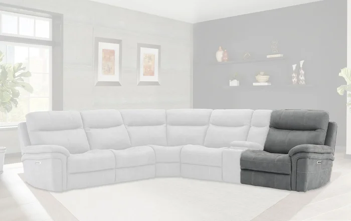 Parker House Mason RAF Chair Recliner Power with USB and Power Headrest in Carbon MMAS#811RPH-CRB PROMO CODE:UNIV10 for 10% Off