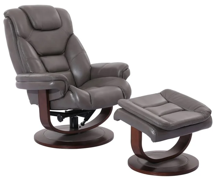 Parker House Monarch Manual Reclining Swivel Chair and Ottoman in Ice PROMO CODE:UNIV10 for 10% Off