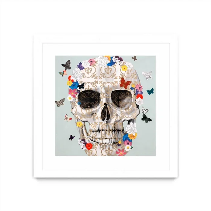 Party Favor Matted and Framed White 36×36 Wall Art|uvre dart murale encadre blanche et mate Party Favor 36×36