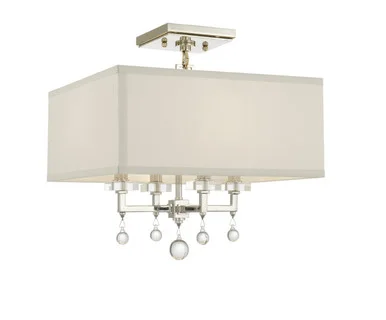 Paxton Four Light Semi Flush Mount in Polished Nickel (60|8105-PN_CEILING)