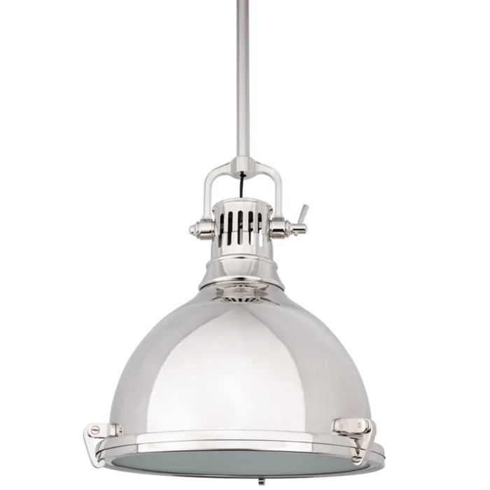 Pelham 1-Light Pendant in Polished Nickel 14L x 14W x 16.75H