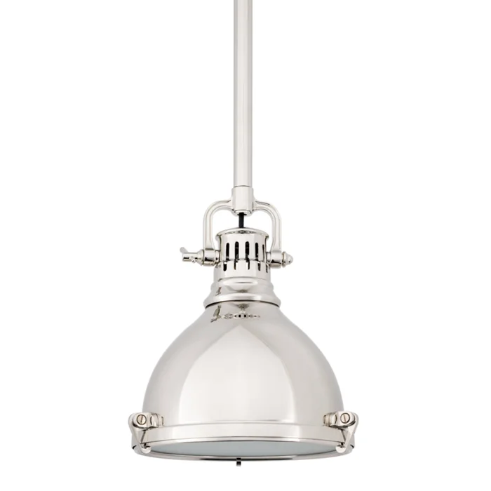 Pelham 1-Light Pendant in Polished Nickel 8L x 8W x 8.75H