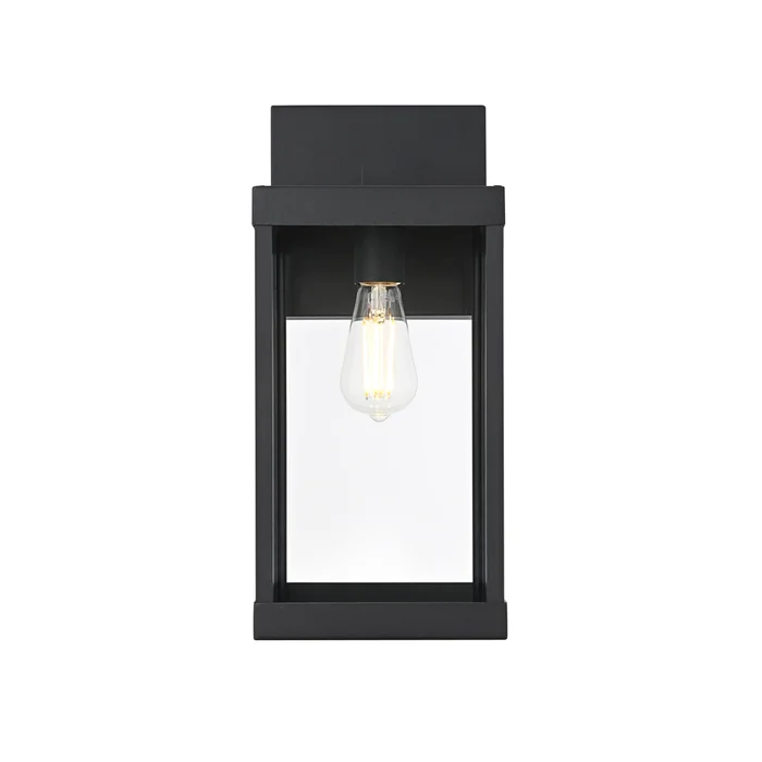 peter 7 inch outdoor wall sconce in black