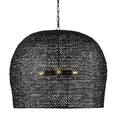 Piero Collection Three Light Pendant in Satin Black (142|9000-0962)