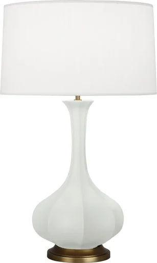 Pike One Light Table Lamp in Matte Celadon Glazed Ceramic w/Aged Brass (165|MCL94)