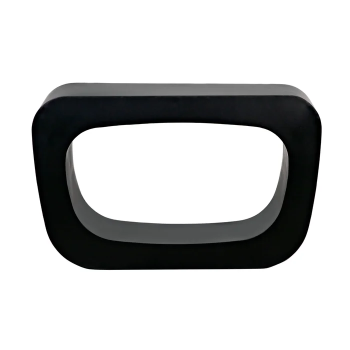 ponte console, black steel