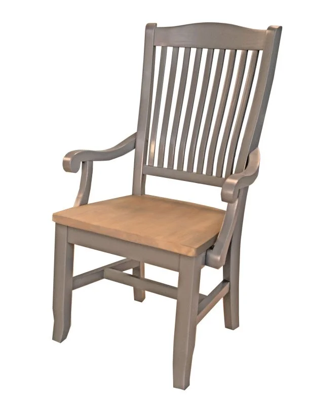 Port Townsend Slatback Arm Chair in Seaside Pine (Set of 2) POTSP266K