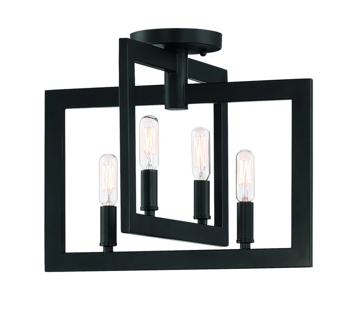 Portrait Four Light Semi Flush Mount