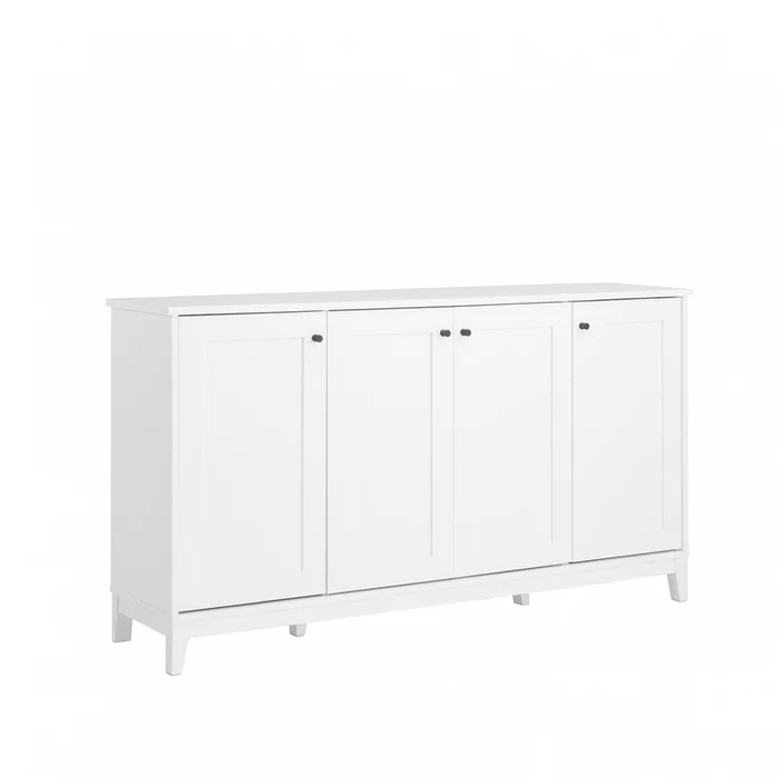 Prepac Yaletown 4-Door Buffet Console – White|Console Yaletown de Prepac 4portes – blanche