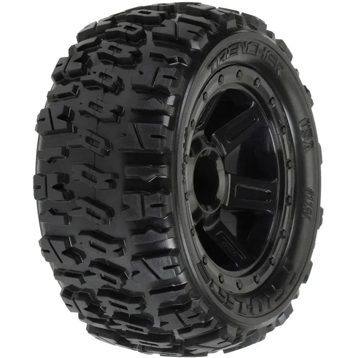 Pro-Line 1/16 Trencher M2 Fr/Rr 2.2 Tires Mounted 12mm Black Desperado (2)