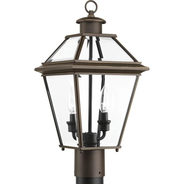 Progress Burlington 2-LT Outdoor Post Lantern – Antique Bronze – P6437-20