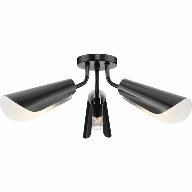 Progress Lighting P350272-31M Cornett Modern Matte Black Ceiling Light Fixture
