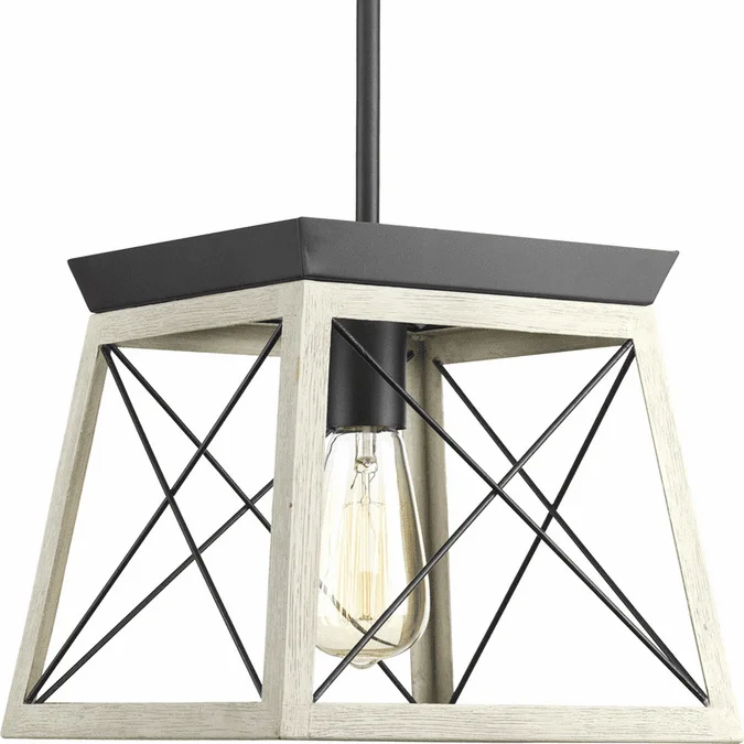 Progress P500041-143 Briarwood Graphite Drum Pendant Light