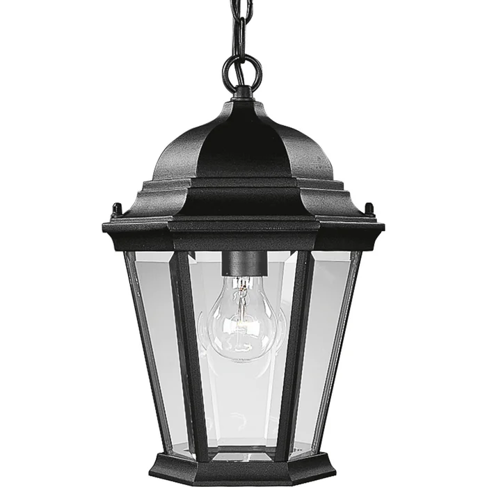 Progress Welbourne 1-LT Outdoor Hanging Lantern – Textured Black – P5582-31