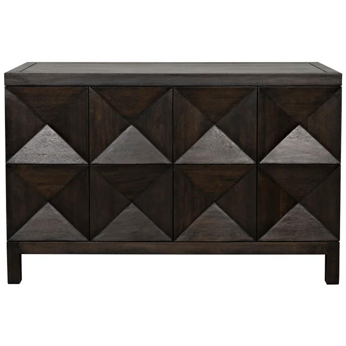 quadrant 2 door sideboard, ebony walnut