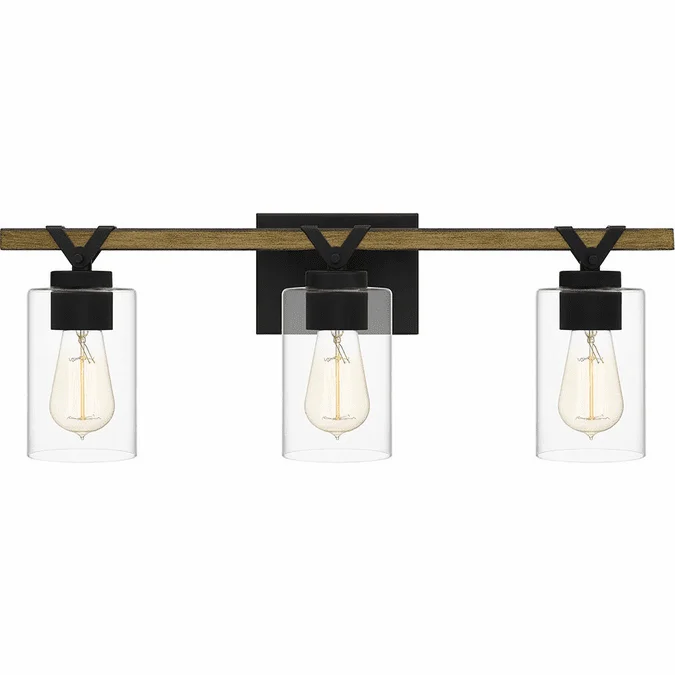 Quoizel DEVN8624MBK Devon Court Modern Matte Black 3-Light Bath Lighting